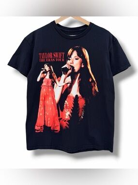 Taylor Swift 2023-2024 The Eras Tour T-shirt Black Size Medium Double Sided